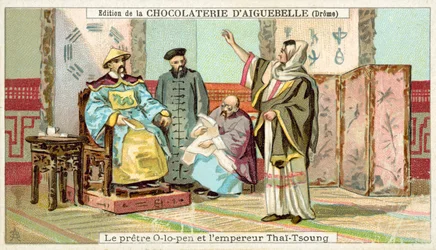 The Christian missionary Alopen and the Emperor Taizong, China